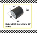 Bild 1 von Gummi-Metall-Puffer, NK, 25x25 mm, DxH