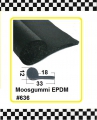 *MUSTER* Moosgummi Fahnenprofile  EPDM schwarz ca. 20 cm lang