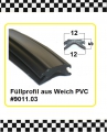 Bild 1 von 30cm MUSTER Füllprofil für Fensterrahmen oder Alu Leisten