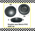 2x Stopfen Weich PVC für Bohrung 38mm *A