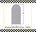 Moosgummi Halbrundprofil grau 10x20 mm