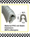 Bild 1 von *MUSTER* PVC-Kantenschutzprofil mit Metalleinlage, 1 - 2 mm Klemmb., grau ca. 20 cm lang