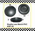 2x Stopfen Weich PVC für Bohrung 32mm
