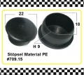 8x Stopfen PVC für 18mm Loch
