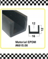 *MUSTER* Gummi U-Profile EPDM  schwarz ca. 20 cm lang