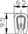 Bild 2 von *MUSTER* PVC-Kantenschutzprofil mit Metalleinlage, 1 - 2 mm Klemmb., grau ca. 20 cm lang