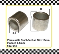 Vernickelte Stahl-Buchse 10 x 10mm, Innen-Ø 6,5mm