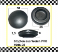 2x Stopfen Weich PVC für Bohrung 25mm